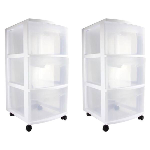 3 drawer plastic tote