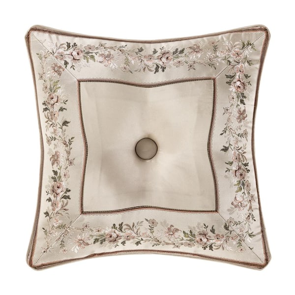 Pecora Coral Polyester Floral 18" Square Decorative Throw Pillow 18 In. L X 18 In. W