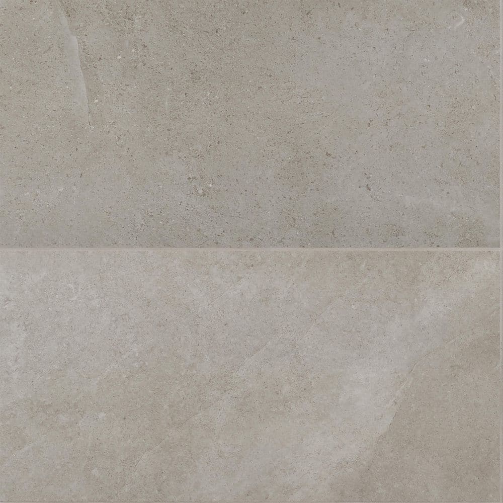 Iris 24" x 12" Matte Gray Porcelain Floor and Wall Tile