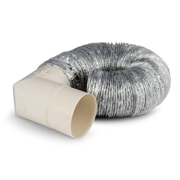 Everbilt 4 in. x 8 ft. Flexible Aluminum Dryer Vent Duct BTD48HD - The Home  Depot