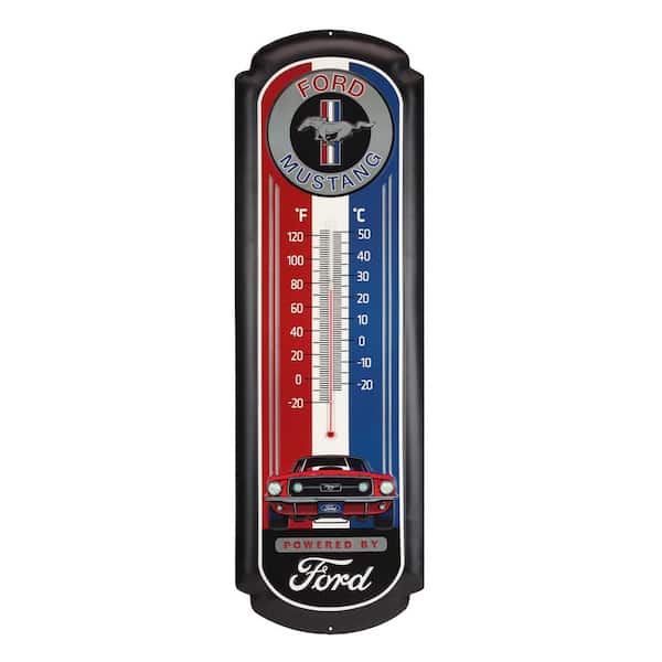 Open Road Brands Ford Mustang Oversized Thermometer Decorative Sign  90160752-S - The Home Depot