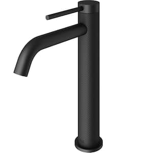 Lexington Single Handle Single-Hole Bathroom Vessel Faucet in Carbon Fiber and Matte Black