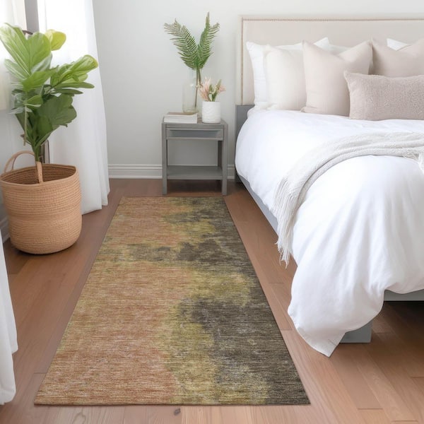 Chantille Machine Washable Indoor/Outdoor Abstract ACN1742 Fudge 2 ft. 3 in. x 7 ft. 6 in. Runner Rug