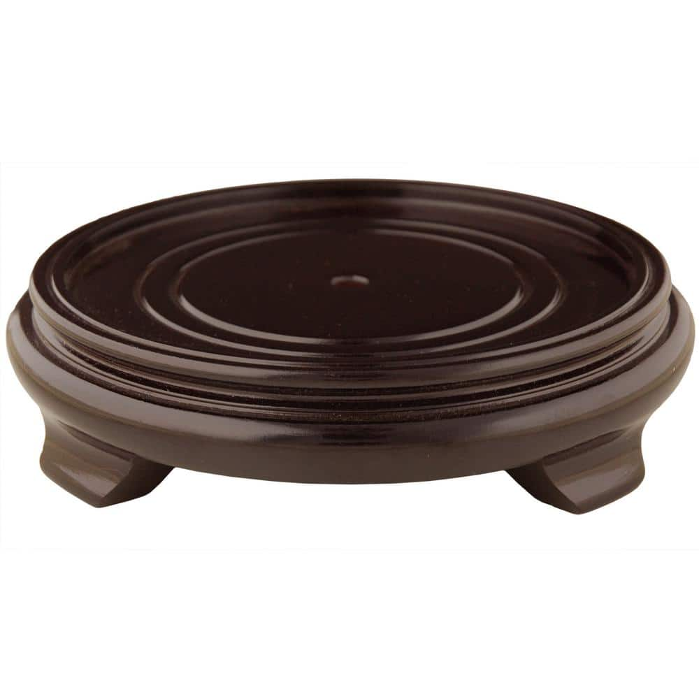 Oriental Furniture Rosewood 12.5 in. W Decorative Round Stand