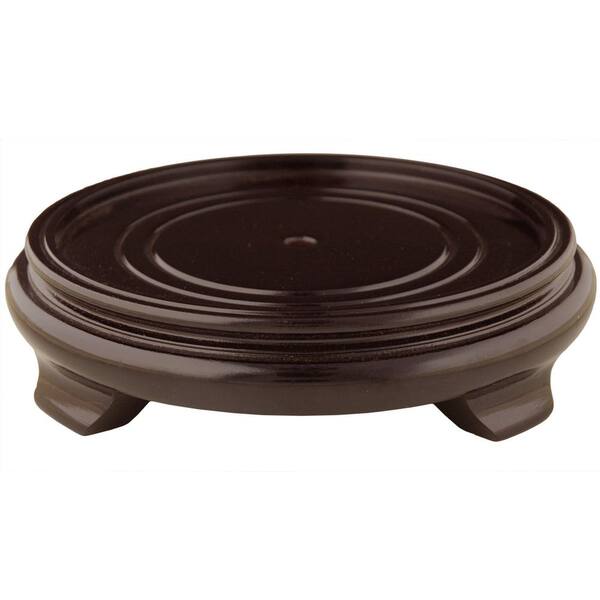 Oriental Furniture Rosewood 8.5 in. W Decorative Round Stand