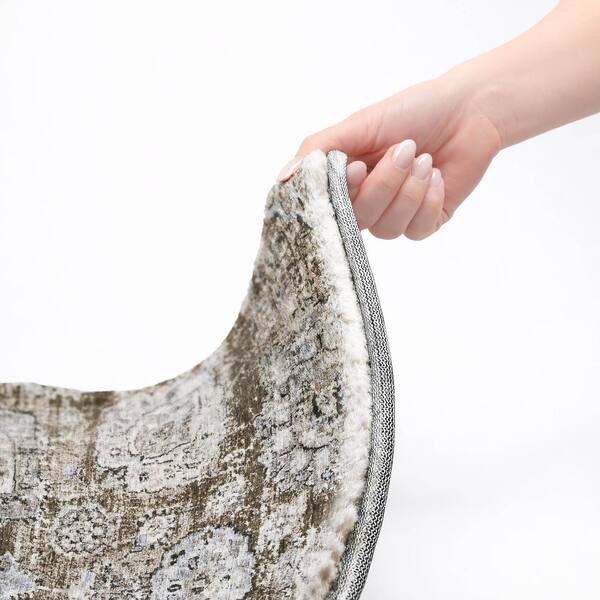Dream Shag Premium Machine Washable Abstract ADS634 Chocolate 2 ft. x 3 ft. Accent Rug