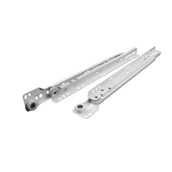 24 in. White Bottom Mount Drawer Slide Set (1-Pair)