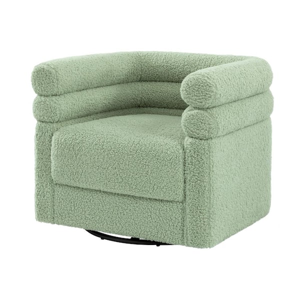 JAYDEN CREATION Regina Sage Modern Swivel Chair with 1-Pillow