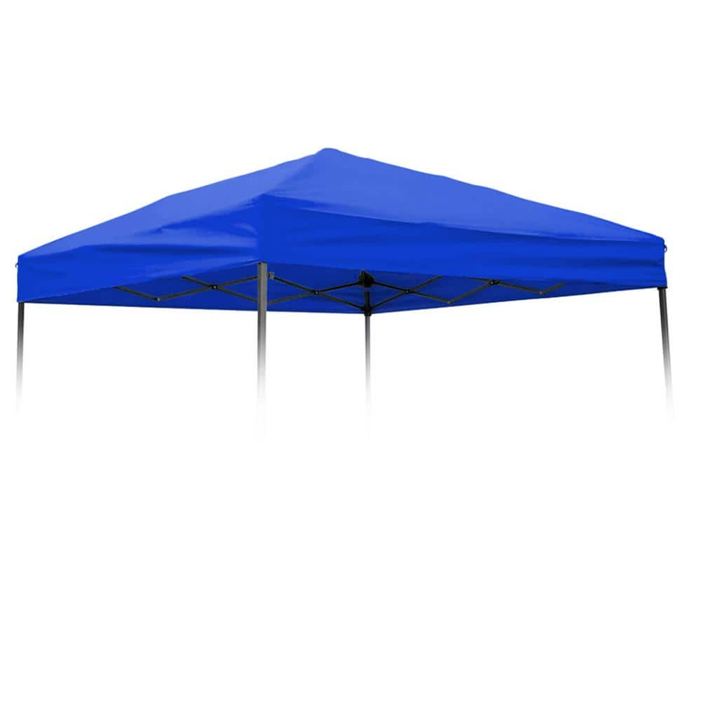 Trademark Innovations 8 ft. x 8 ft. Square Replacement Canopy Gazebo Top for 10 ft. Slant Leg Canopy Blue SLANTOP 10BLUE The Home Depot