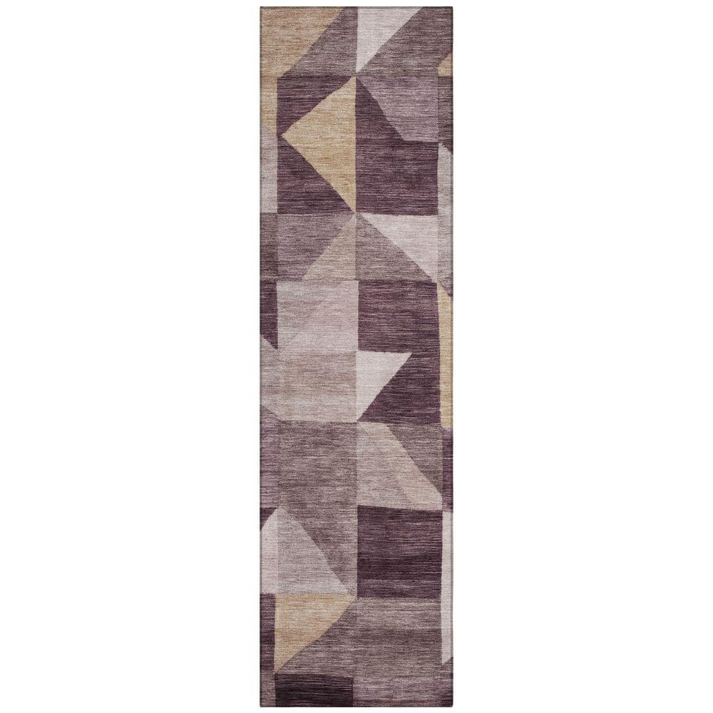Chantille Machine Washable Indoor/Outdoor Abstract ACN2373 Plum 2 ft. x 7 ft. Runner Rug price history on PriceWatchPro
