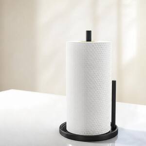Iplusmile Suction Cup Toilet Paper Holder – Wall Mount Paper Towel Holder For Bathroom, Kitchen, Or Living Room, ABS Plastic, Black, Space-Saving