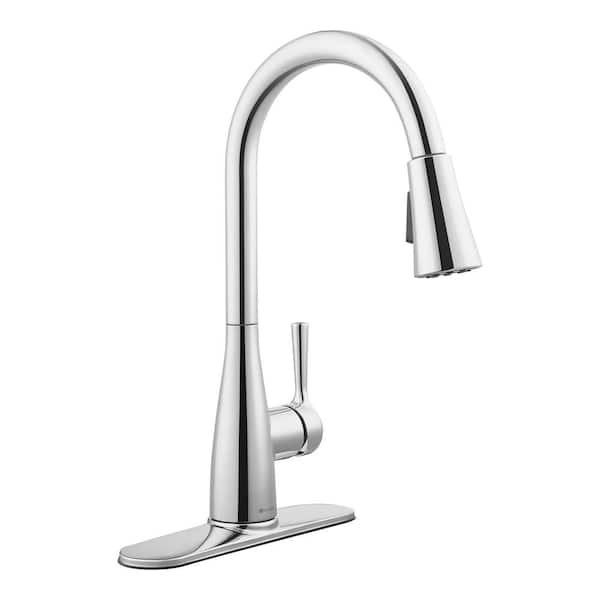 Glacier Bay Sadira Single-Handle Pull-Down Sprayer Kitchen Faucet in Chrome  HD67726W-1501 - The Home Depot