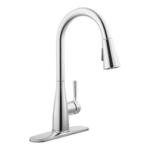 Sadira Single-Handle Pull-Down Sprayer Kitchen Faucet in Polished Chrome