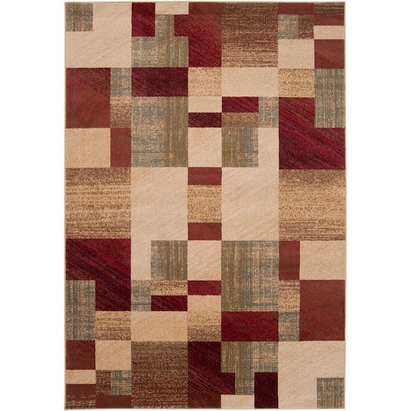 Livabliss Futrono Tea Leaves 7 ft. x 10 ft. Area Rug