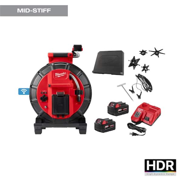 M18 18-Volt Lithium-Ion Cordless 120 ft. Mid-Stiff Modular Pipeline Sewer Camera System Kit with Batteries and Charger