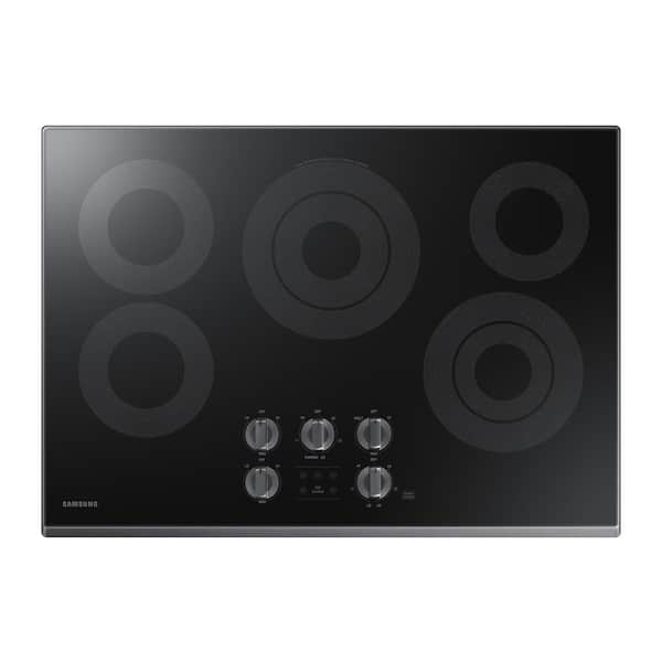 Samsung 30 in. Radiant Electric Cooktop in Fingerprint Resistant Black Stainless with 5 Elements and Wi-Fi