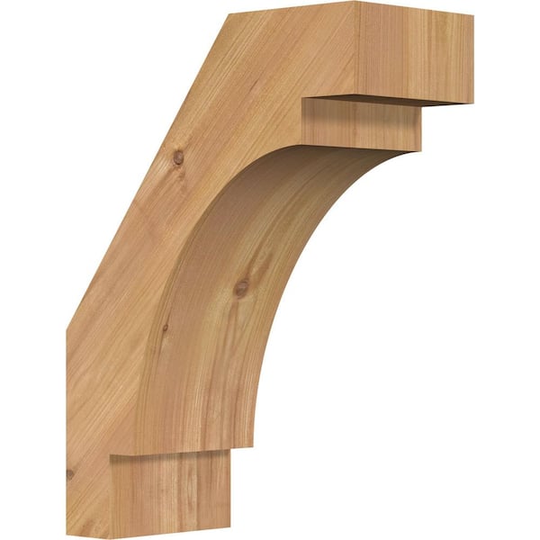Ekena Millwork 5 1/2"W x 12"D x 16"H Merced Smooth Knee Brace, Western Red Cedar