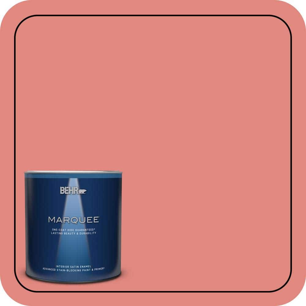 1 qt. #170D-5 Mellow Coral Satin Enamel Interior Paint & Primer product image for price tracking