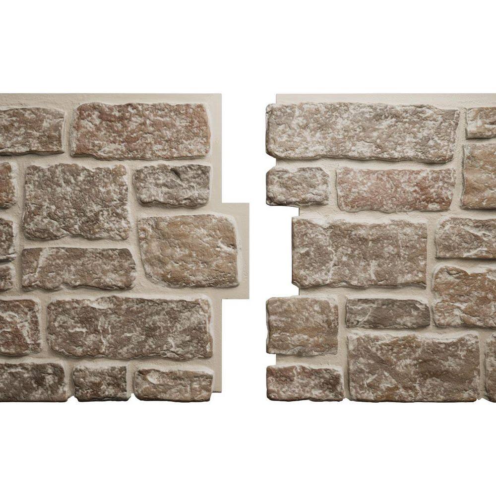 "EverStone Cobblestone Faux Stone Panel, 48""W x 23 3/4""H x 1 1/8""D, Flintstone Color" price history on PriceWatchPro