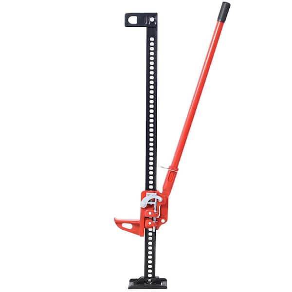 7000 lbs. 48 in. Utility Farm Jack Post, Heavy-Duty Farm Jack for Tractor Truck SUV Bumper Lift Red