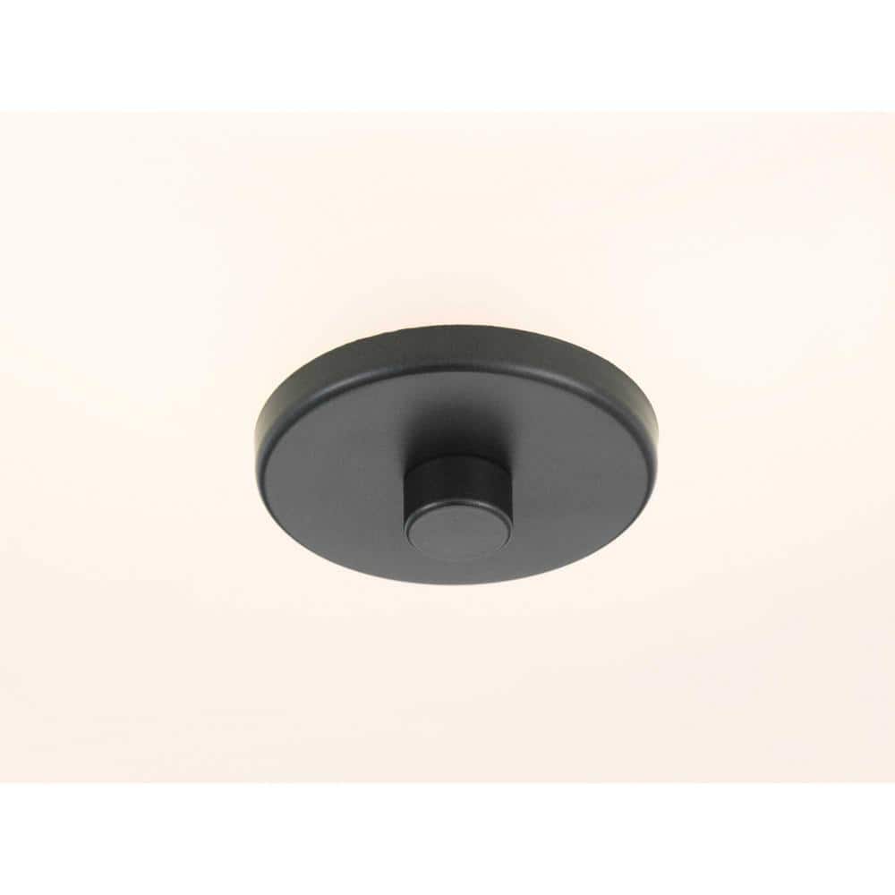 Inspire 13'' Graphite Finish Semi-Flush Light with Summer Linen Shade
