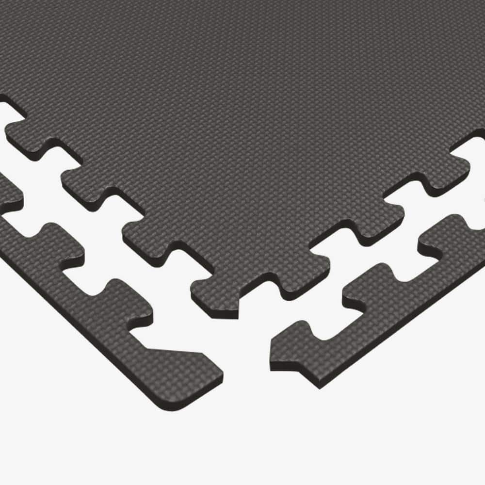 Charcoal Gray 24" x 24" EVA Foam Interlocking Gym Floor Tiles