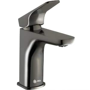 Single Hole Single-Handle Bathroom Faucet in Brushed Graphite Black