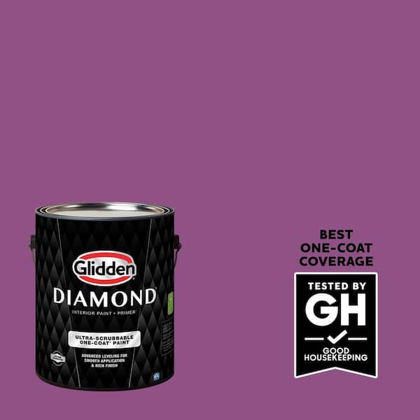 Glidden Diamond 1 gal. PPG1251-7 Grape Juice Ultra-Flat Interior Paint with Primer