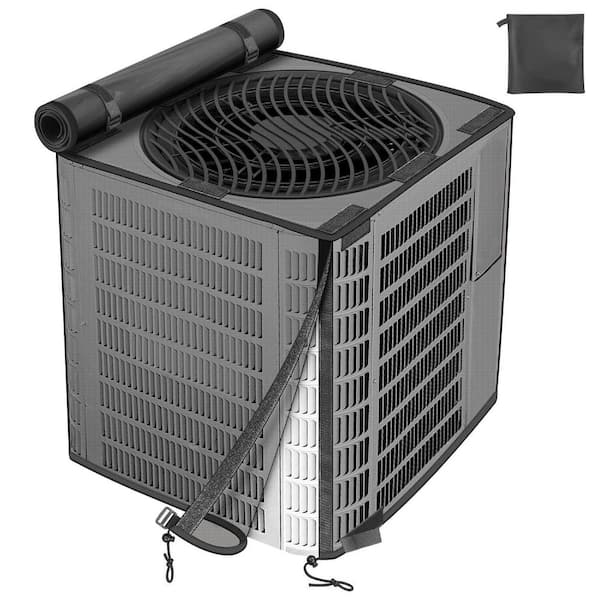 2-in-1 Mesh Outdoor Air Conditioner Cover with Detachable 600D Waterproof Top, All Season 30 x 30 x 32 in. AC Unit Cover