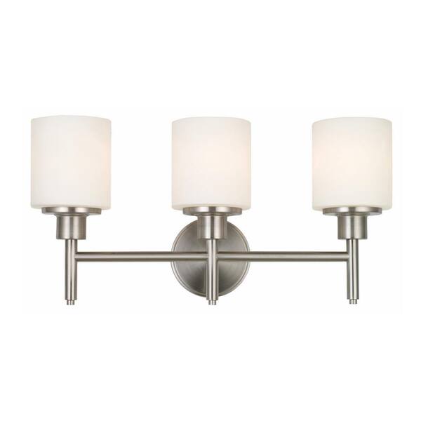 Design House Aubrey 30-Watt Satin Nickel Integrated LED 3-Light Vanity Light