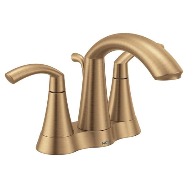 Glyde 2-Handle High Arc Centerset Bathroom Faucet, Bronzed Gold