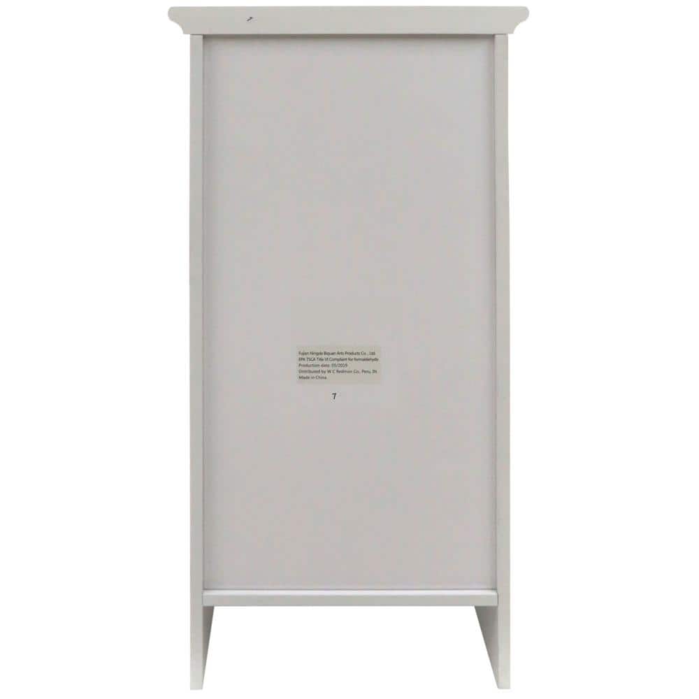 White Shaker Style Freestanding Bathroom Cabinet with Adjustable Shelving