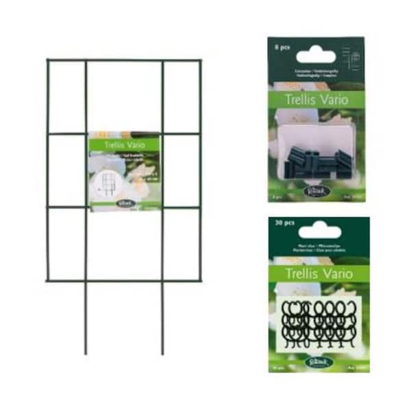 Unbranded Small Grid 15.75 in. H Galvanized Steel Plant Trellis Kit