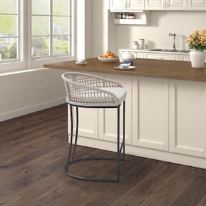 Carmel 25 in. Natural Wood Counter Stool