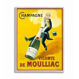 "Vintage Champagne Vicomte de Moulliac Pop Bottle" by Marcus Jules Framed Drink Wall Art Print 16 in. x 20 in.