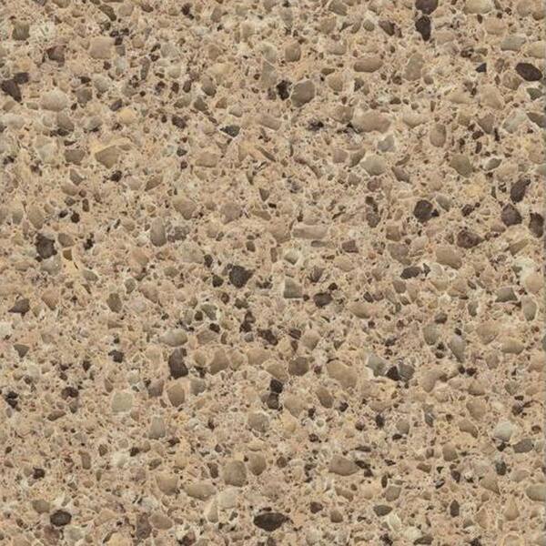 LG Hausys Viatera 3 in. x 3 in. Quartz Countertop Sample in Silver Lake