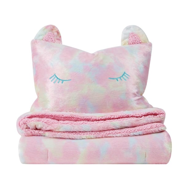 My World Rainbow Sweetie Tie Die Full Queen Comforter Set Kids Bedding Collection Purple, (CS3400PPFQ-1500)