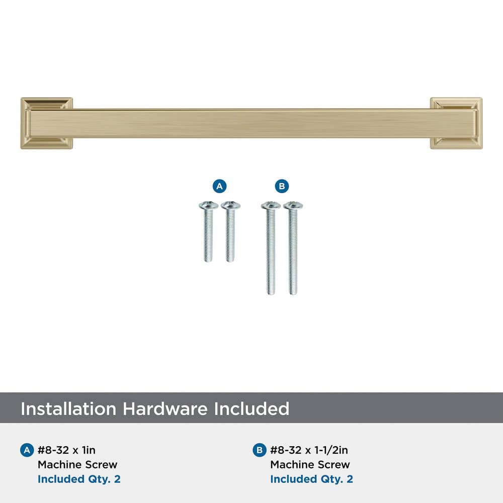 4pk Lintel 6-5/16 in. (160mm) Center-to-Center Golden Champagne Bar Cabinet Pull
