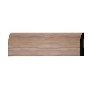 WM713 0.56 in. D x 3.25 in. W x 6 in. L Wood (Walnut) Baseboard Moulding Sample