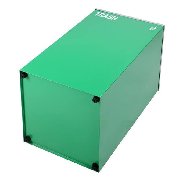 Alpine Industries 29 Gal. Green Steel Square Vented Trash Can