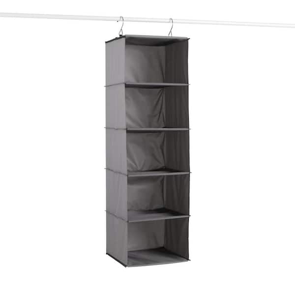 Everbilt H 10-Pair Gray Fabric Hanging Shoe Organizer
