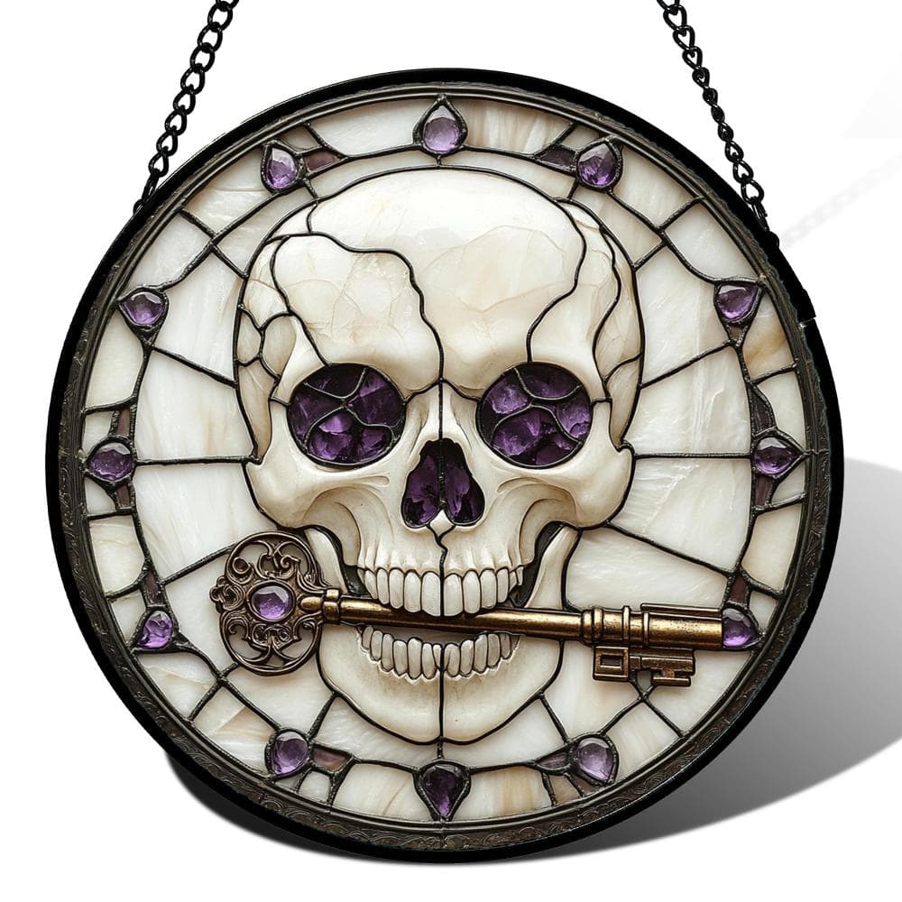 Purple Halloween Stained Glass Window Hanging with Ghosts, Pumpkins and Bats for Indoor or Covered Outdoor Decor price history on PriceWatchPro