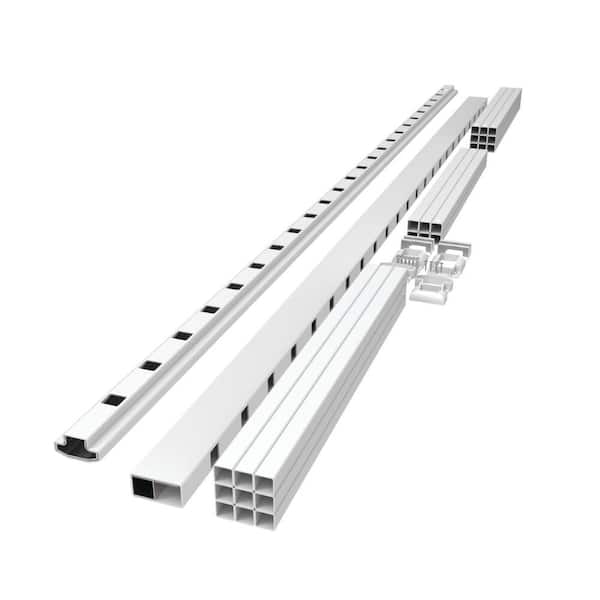 Original Rail 10 ft. x 36 in. White Vinyl Square Baluster Level Rail Kit