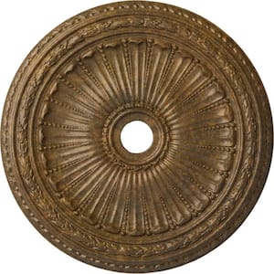 2-1/2 in. x 35-1/8 in. x 35-1/8 in. Polyurethane Viceroy Ceiling Medallion, Rubbed Bronze