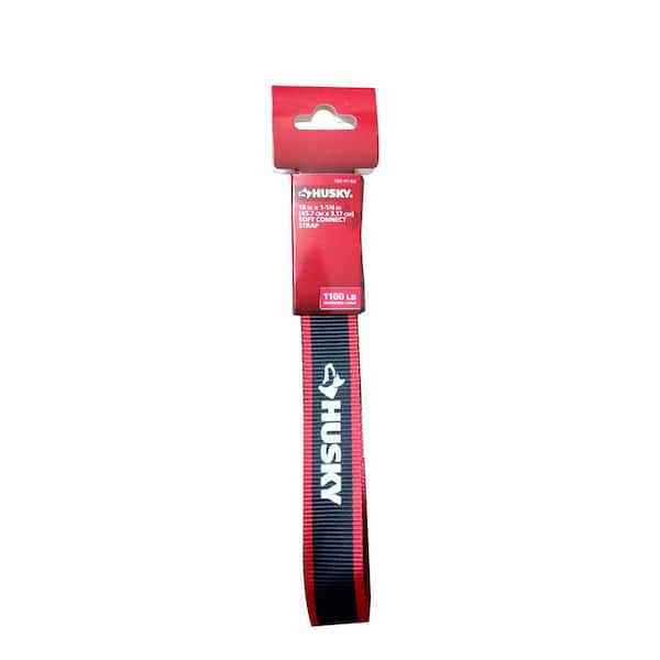 Husky 10 ft. x 1 in. Cam Buckle Tie-Down (Red) Straps with S Hook