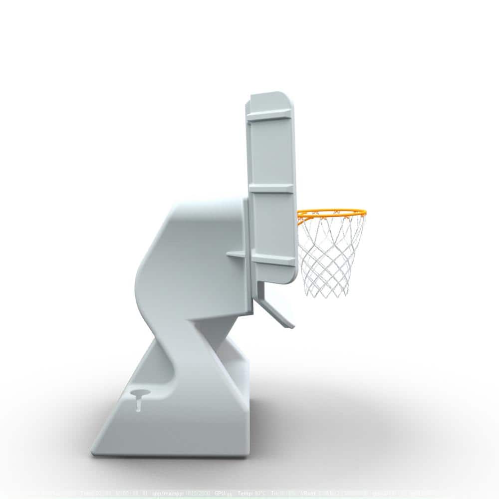 Adjustable Stainless Steel Outdoor Basketball Hoop with Vinyl Basketballs