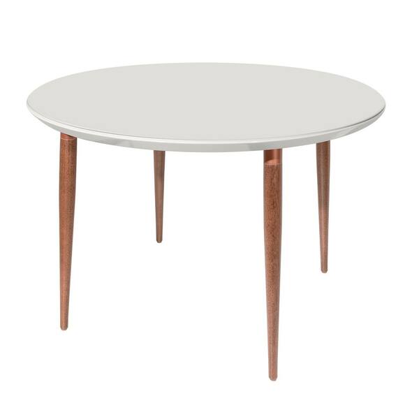 round off white table