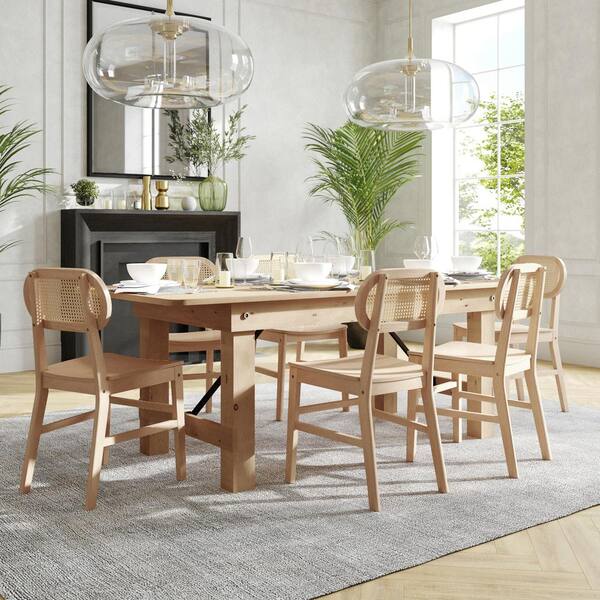 Carnegy Avenue Natural Wood Dining Chair Set of 2 CGASK524950NAHD