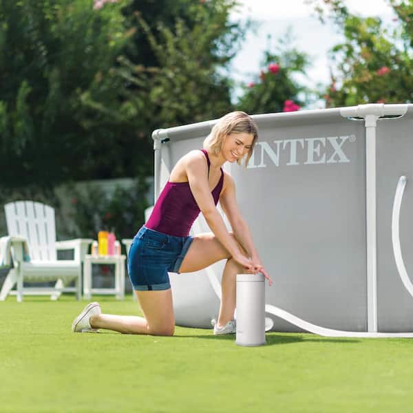 STORMMARVELシルバー15P ツーフィンガー✨️プラグなし✨️ Intex Prism Frame 15 ft. x 48 in. Premium Round Above Ground Pool