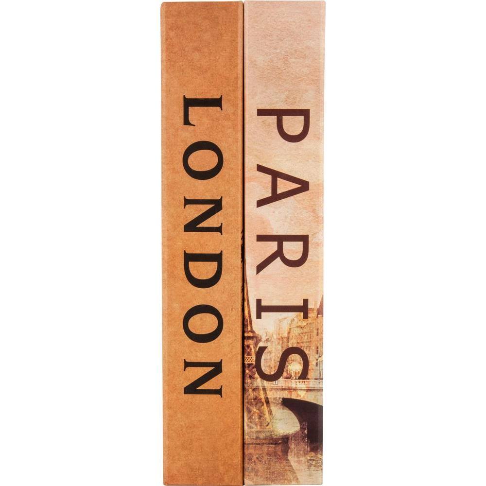 Compact Steel Paris and London Dual Book Safe with Key Lock